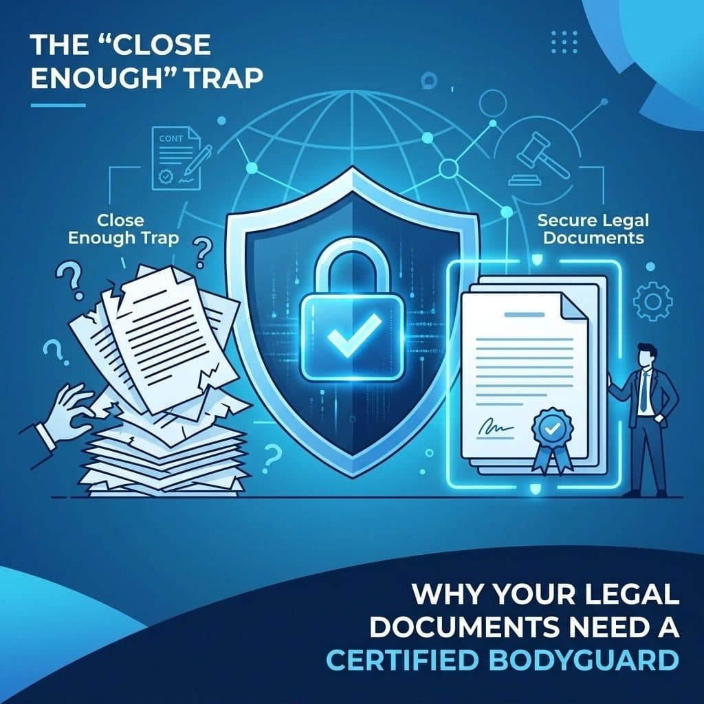 The ‘Close Enough’ Trap: Why Your Legal Documents Need a Certified Bodyguard
