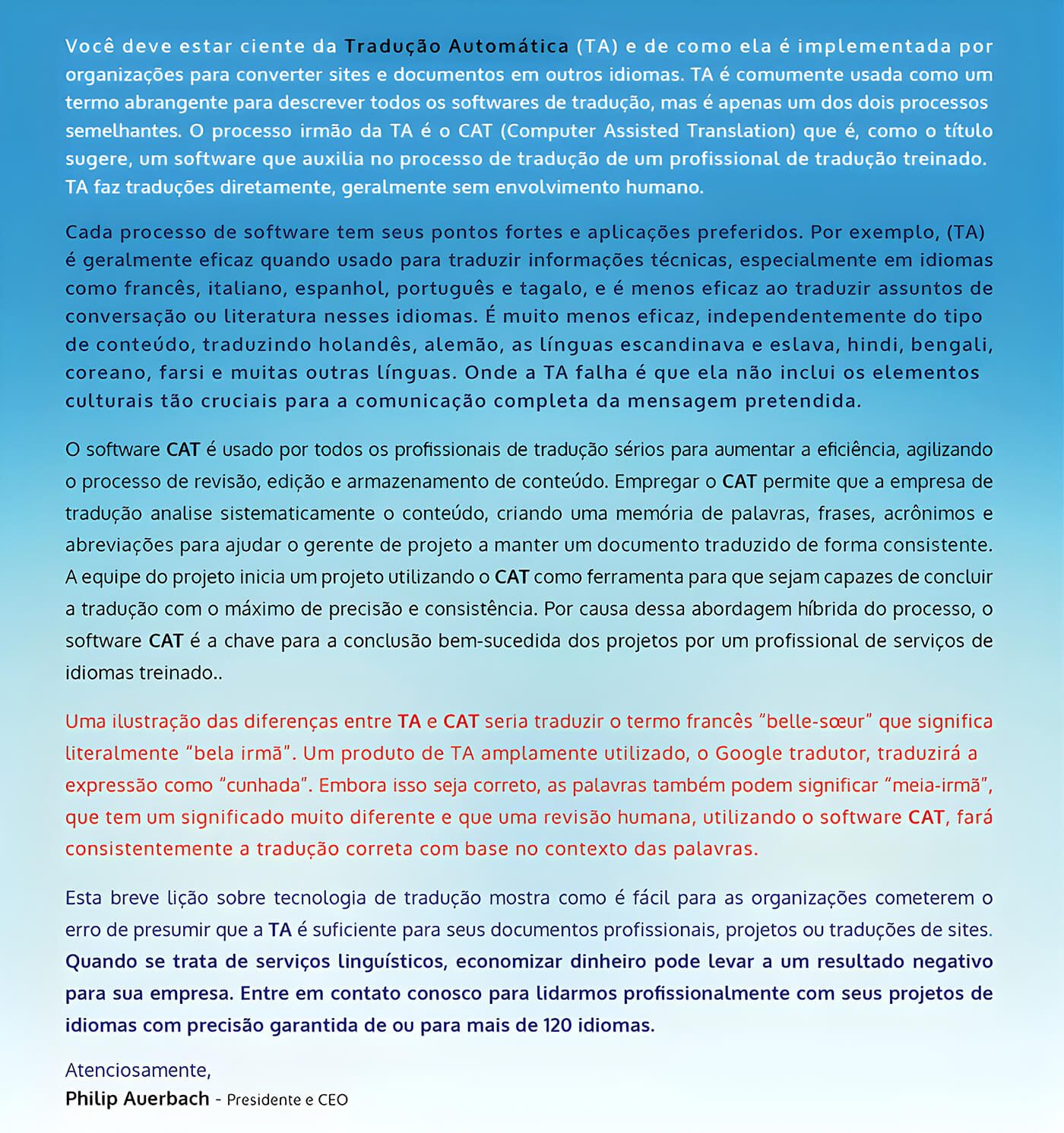 Auerbach newsletter brazil