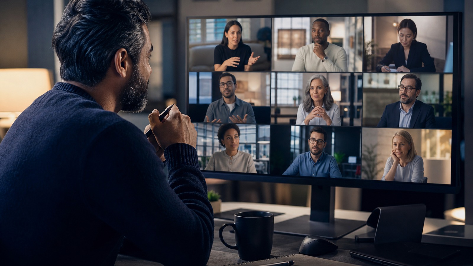 Global localization team coordinating multilingual style decisions in a remote meeting
