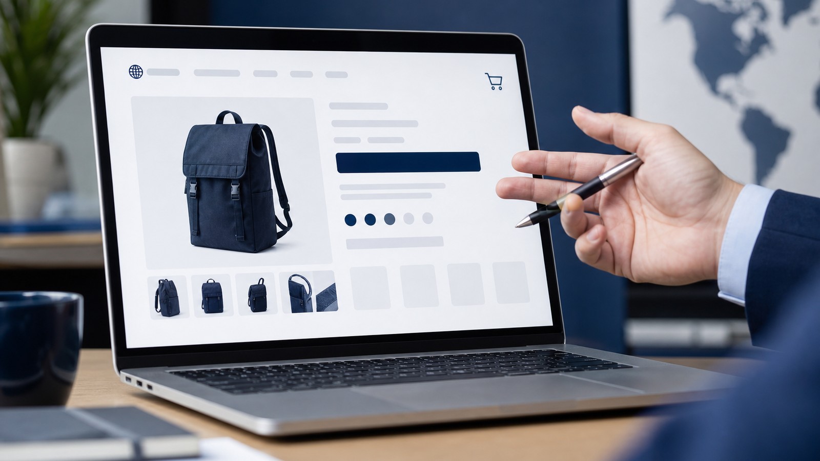 Multilingual product page displayed during ecommerce localization services review