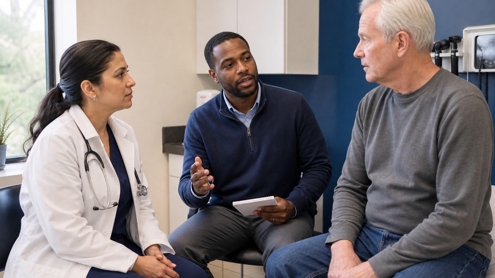 Consecutive interpreting session during a medical appointment with a patient and provider