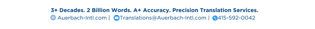Auerbach International contact information
